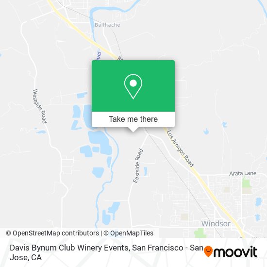 Mapa de Davis Bynum Club Winery Events