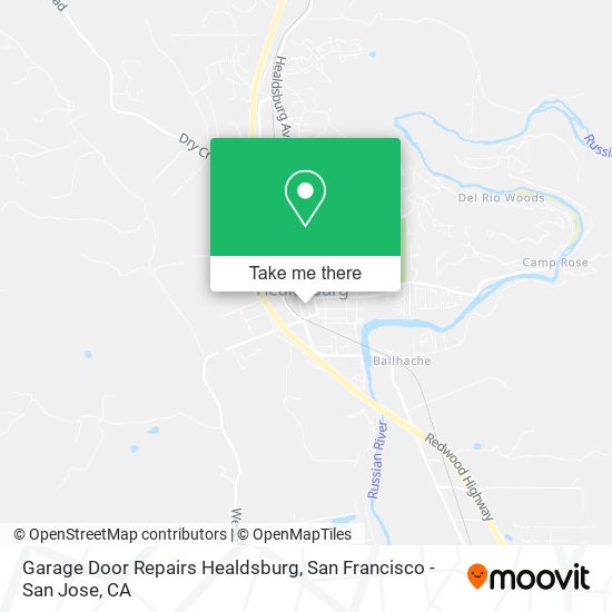 Mapa de Garage Door Repairs Healdsburg