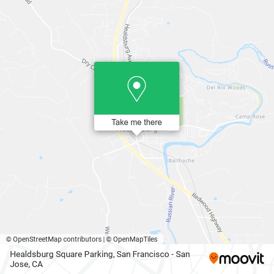 Mapa de Healdsburg Square Parking