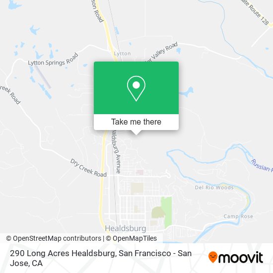 Mapa de 290 Long Acres Healdsburg