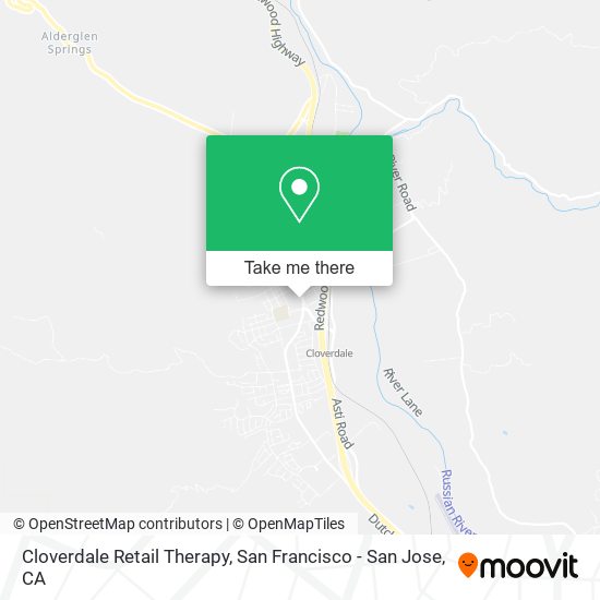 Cloverdale Retail Therapy map