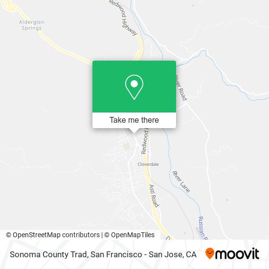 Mapa de Sonoma County Trad