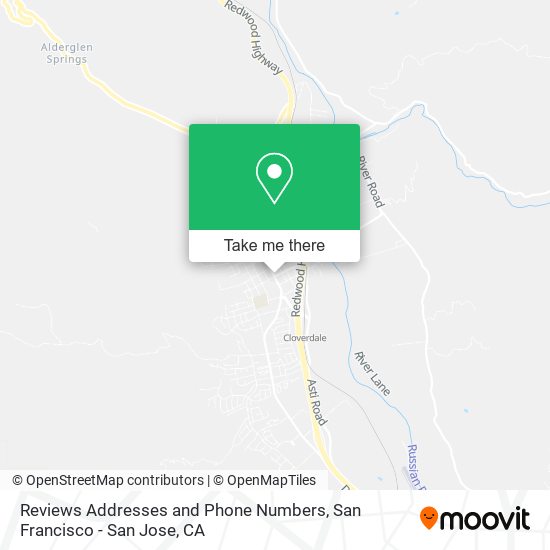 Reviews Addresses and Phone Numbers map