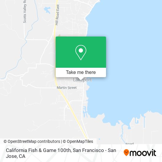 Mapa de California Fish & Game 100th