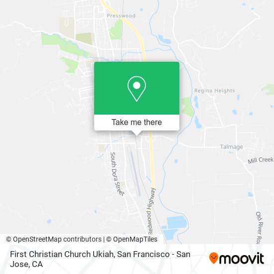 First Christian Church Ukiah map