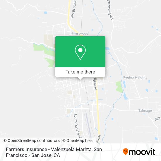 Farmers Insurance - Valenzuela Marhta map