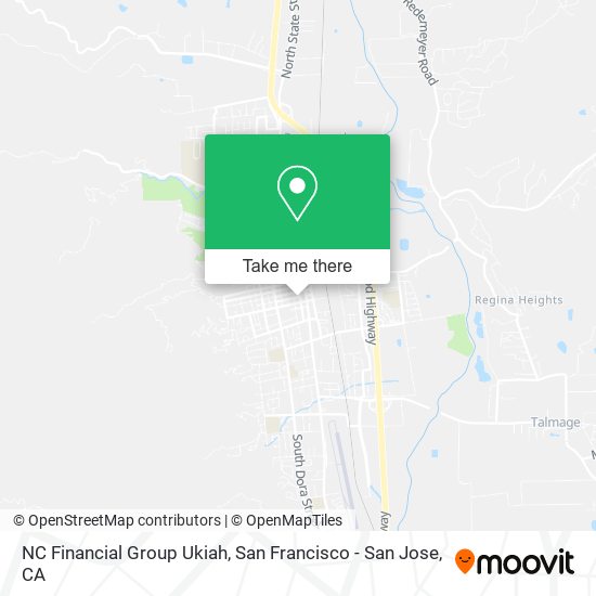 NC Financial Group Ukiah map