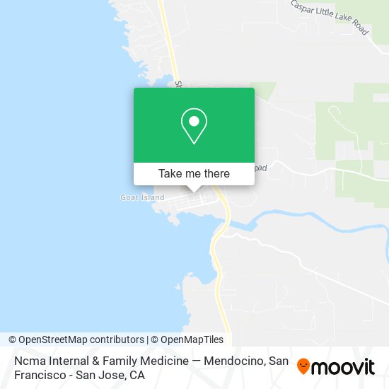 Ncma Internal & Family Medicine — Mendocino map