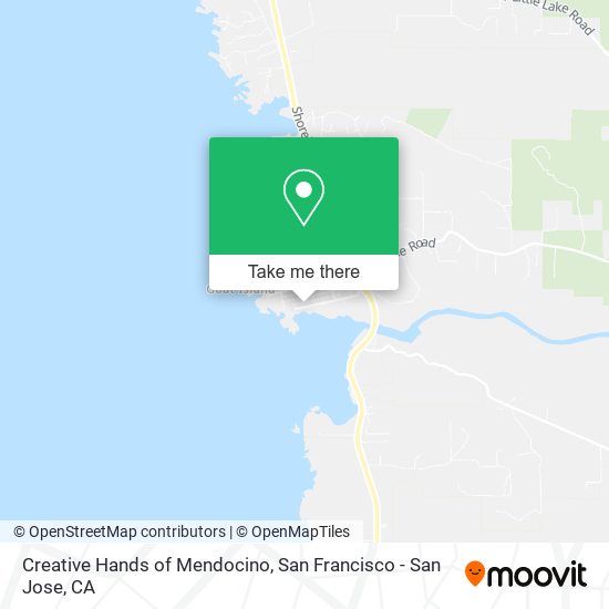 Mapa de Creative Hands of Mendocino