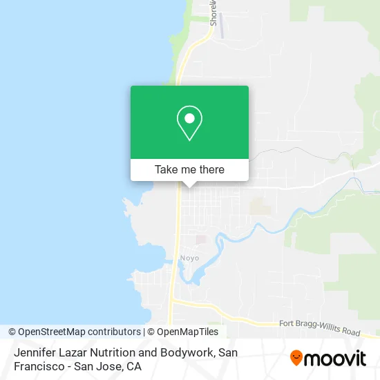 Jennifer Lazar Nutrition and Bodywork map