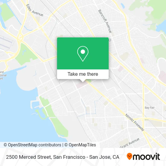 Mapa de 2500 Merced Street