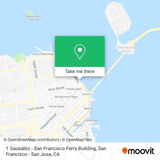 1 Sausalito - San Francisco Ferry Building map
