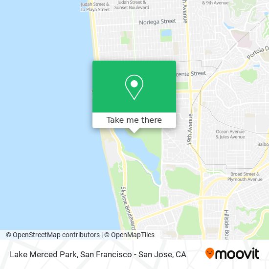 Lake Merced Park map