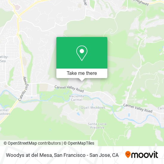 Woodys at del Mesa map