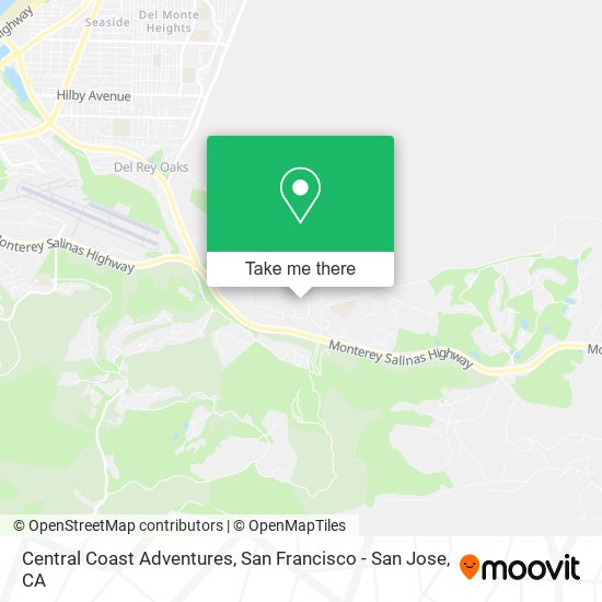 Central Coast Adventures map