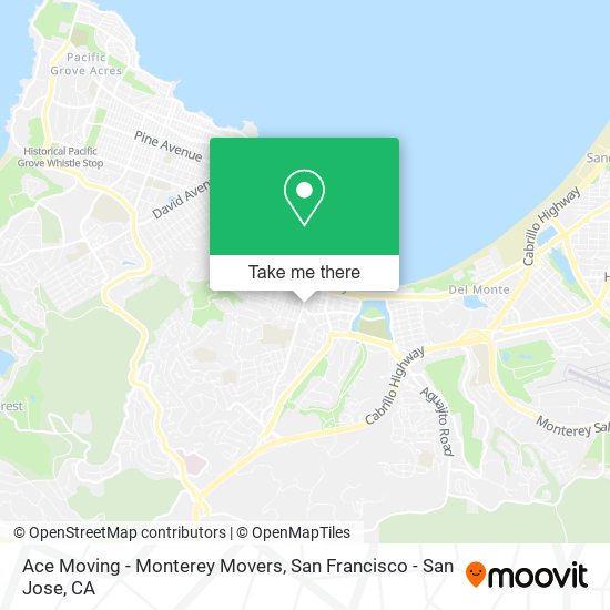 Ace Moving - Monterey Movers map