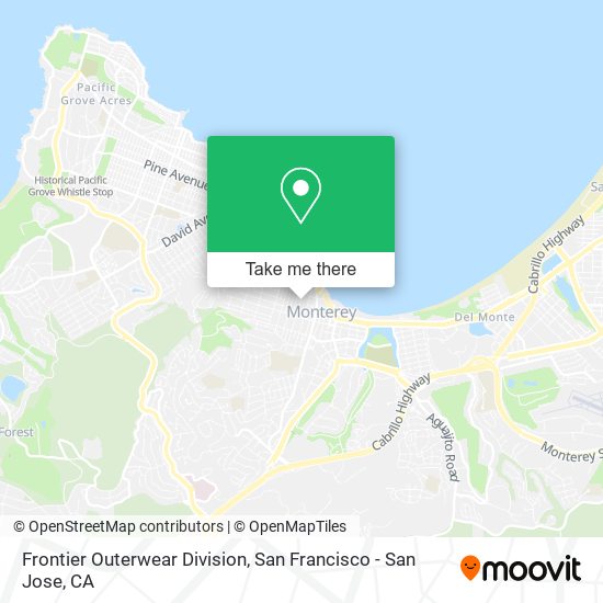Frontier Outerwear Division map