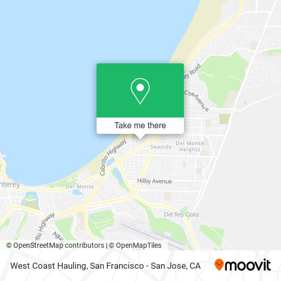 West Coast Hauling map