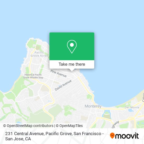 231 Central Avenue, Pacific Grove map