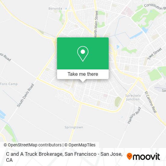 C and A Truck Brokerage map