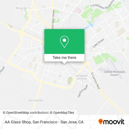 AA Glass Shop map