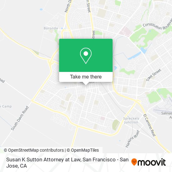 Susan K Sutton Attorney at Law map
