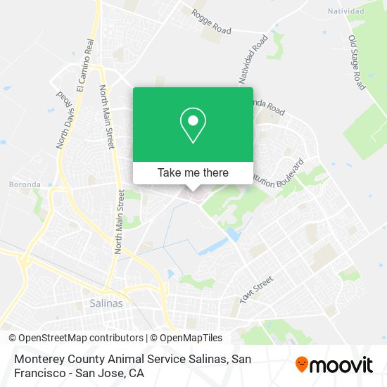 Monterey County Animal Service Salinas map