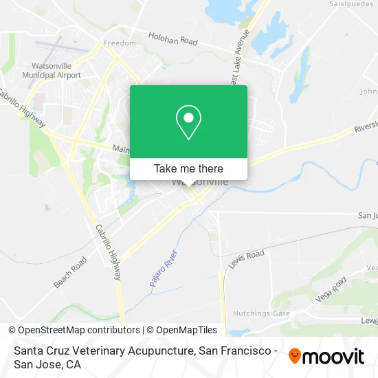 Santa Cruz Veterinary Acupuncture map