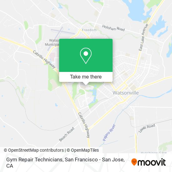 Gym Repair Technicians map