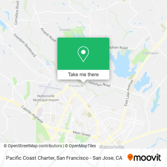 Pacific Coast Charter map