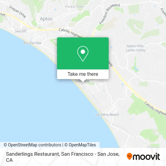 Sanderlings Restaurant map