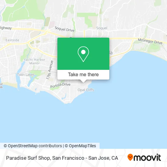 Paradise Surf Shop map