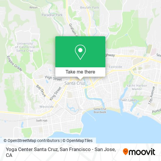 Yoga Center Santa Cruz map