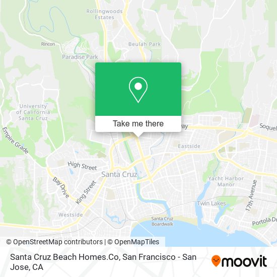 Santa Cruz Beach Homes.Co map