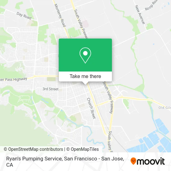 Ryan's Pumping Service map