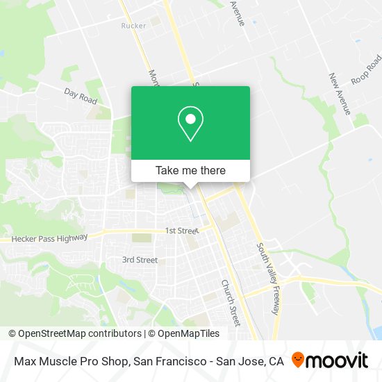 Mapa de Max Muscle Pro Shop