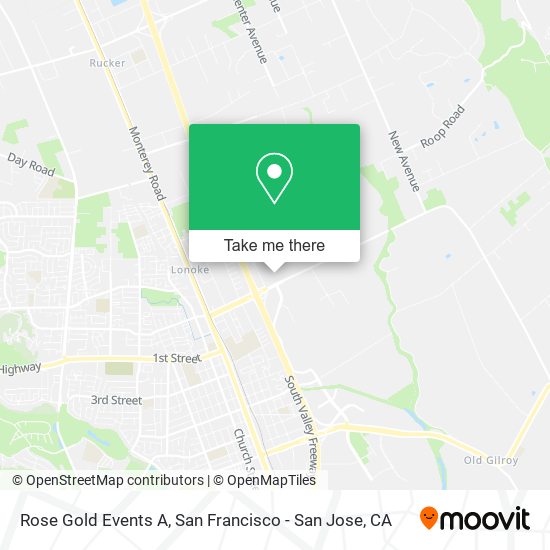 Rose Gold Events A map