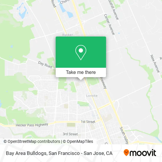 Mapa de Bay Area Bulldogs