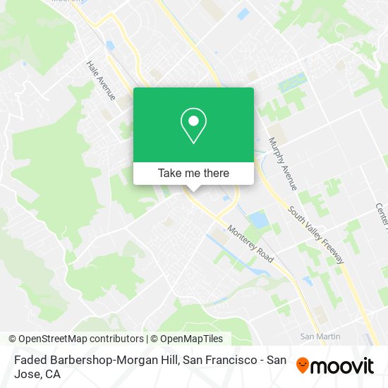 Faded Barbershop-Morgan Hill map