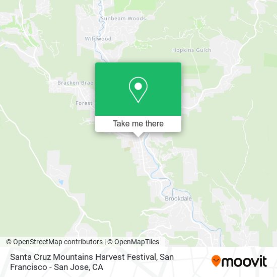 Mapa de Santa Cruz Mountains Harvest Festival
