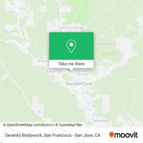 Serenity Bodywork map