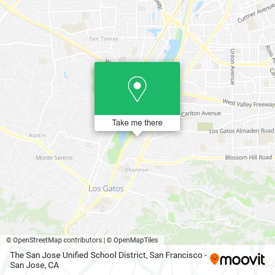 The San Jose Unified School District map