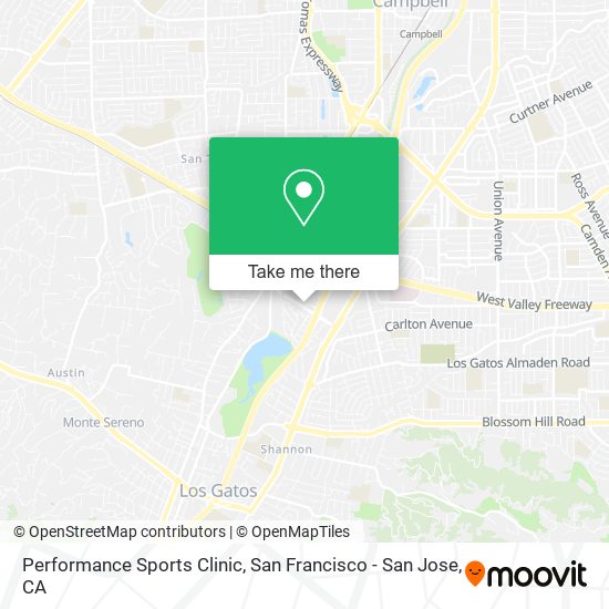 Performance Sports Clinic map