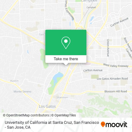 Univertsity of California at Santa Cruz map