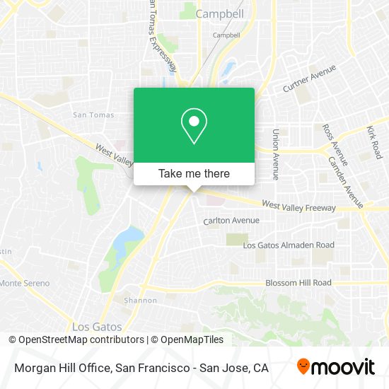 Mapa de Morgan Hill Office