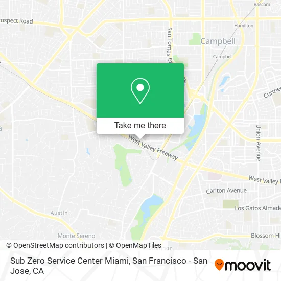 Sub Zero Service Center Miami map