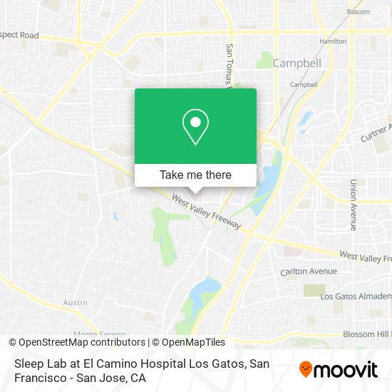 Sleep Lab at El Camino Hospital Los Gatos map