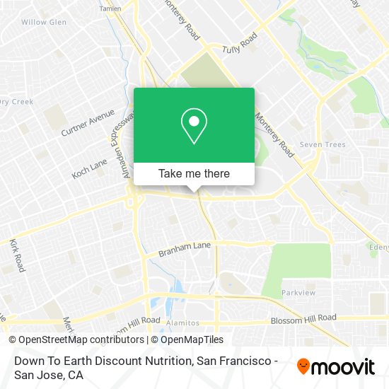 Mapa de Down To Earth Discount Nutrition