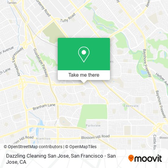 Dazzling Cleaning San Jose map