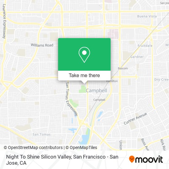 Night To Shine Silicon Valley map